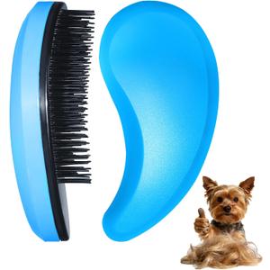 Small Dog Brush- Grooming Tool for Teddy, Yorkies, Maltese, Shih Tzu, Chihuahua - Puppy Hair Brush (Blue)