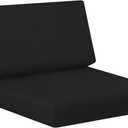 idee-home Outdoor Cushions for Patio Furniture, Outdoor Seat Cushion, Waterproof Couch Hampton Bay Deep Seat Replacement Chair Cushions for Garden Lawn Backyard Deck, 26.5 x 26.5 Black