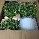 3FT Artificial Bunny Topiary Trees Set of 2, UV Resistant Faux Boxwood Rabbit Tree with Pot, Outdoor Indoor Easter Spring Porch Garden Decor