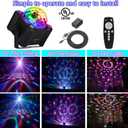 YINPKTEO Party Lights Disco Ball Light,Dj Disco Light Sound Activated LED Light 6 Colors for Home Room Dance Parties Birthday Karaoke Halloween Christmas Wedding Show Club Decorations