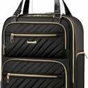 LUGGEX Underseat Carry On Luggage with Wheels, Stylish Lightweight Under Seat Luggage, Soft Sided Personal Item Suitcase for Short Trip (Black, 16 Inch) Black