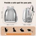 Cat Carrier Backpack, Pet Carrier Backpack Front Pack for Small Medium Cat Puppy Dog Carrier Backpack Bag Space Capsule, Airline-Approved Pet Carrier for Travel Hiking Walking Camping (Grey)