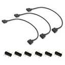 Jstincal (3-Pack) ARGB Extension Cable, 5V 3-Pin Addressable RGB Cable, 1-to-1 Female to Female for Extending Computer PC Fans/LED Lights, 30cm / 11.8in