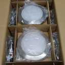 LUXRITE 6 Inch LED Disk Lights, Dimmable Flush Mount Ceiling Light, 5CCT Selectable 2700K 3000K 3500K 4000K 5000K, 12.5W, 1000LM (Brushed Nickel, 4 Count (Pack of 1))