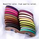 Ribbon for Crafts -Wholesale Bulk 20 Yard 3/8 5/8 1Inch Velvet Ribbon for Gift Package Wrapping Floral Design Hair Bow Clip Accessory Making Sewing Wedding Decor (Brown, 10mm)