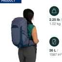 Osprey Tempest 26L Women's Lightweight Hiking Backpack - Daypack for Travel & Camping, Anchor Blue/Atlas, 26L - Standard Fit