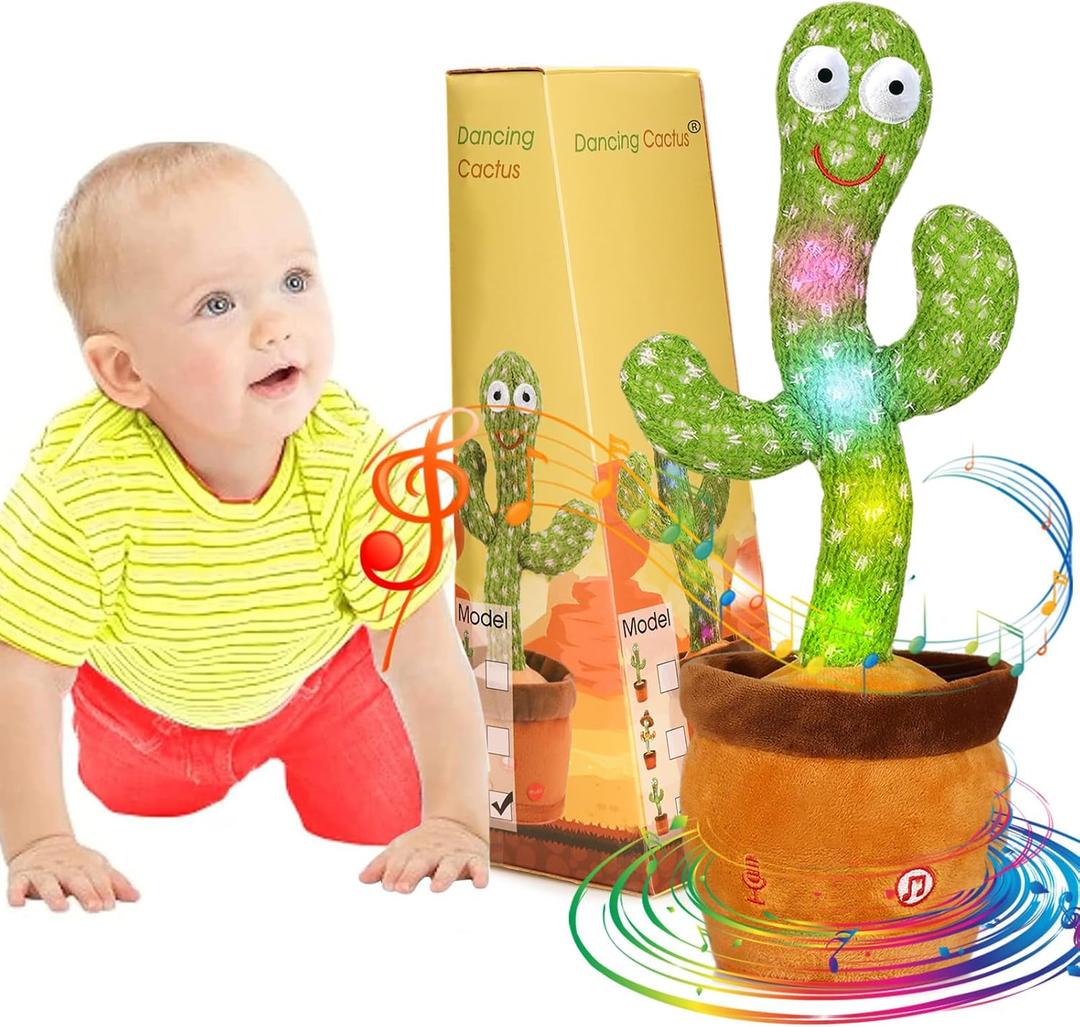 Emoin Talking Cactus Toy, Interactive Toys Dancing Cactus Toy Mimicking Repeating What You Say, Toddler Infant Baby Toys Gifts for 6 7 8 9 10 Month Old Baby Toys for 1 2 3 Year Old Boy Girl