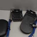 Blue Streak Wheelchair Elevating Leg Rest with Padded Calf Pad,Composite Footplates,Fits Most Standard wheelchairs and Transport Chair,Wheelchair Parts,Same Functional Structure as LK3JELR,(1Pr, Blue)