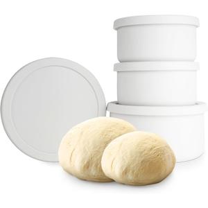 Pizza Dough Proofing Box | 1300 ml and 700 ml Silicone Stackable Pizza Dough Proofing Containers | Pizza Proofing Container for Family Size Dough