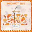 UV DTF Cup Wraps for 16 oz - 18 Sheet Fall UV DTF Transfer Stickers, Fall Cup Wraps for Glass, Harvest Waterproof Decals, Autumn Festival DIY Crafts for Family