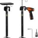 RV Slide Out Support Jacks Set of 2, 6000lbs Heavy Duty Supports, Adjustable 20"-49" Height by Power Drill or Handle, Slideout Stabilizer Jacks RV Camper Accessories for Travel Trailer-Black