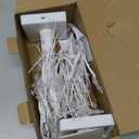 TURNMEON Tabletop Christmas Tree, 2 Pack Lighted Birches Tree Small Christmas Tree, Prelit 48 Snowflake White Lights Timer, Battery Operated Adjustable Branches Xmas Decor Home Indoor Mantel 18 inch