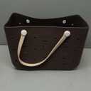 PoVwlty Rubber Beach Bag for Men & Women, Water-resistant Travel Tote Bag for the Beach Boat Pool