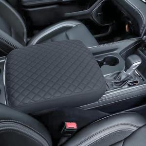 PIMCAR Center Console Cover for 2019-2025 2026 Dodge Ram 1500 2500 3500 Leather Customized Middle Console Lid Cover Protector Interior Accessories 