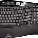 Logitech K350 Wave Ergonomic Keyboard with Unifying Wireless Technology - Black