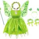 BLOOMIRO Fairy Costume for Girls Princess Dress Birthday Party Halloween Costume Cosplay Dress up for Little Girls, Size 9-12