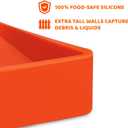 Utheer 28 Inch Silicone Griddle & Spatula Mat for Blackstone Griddle, Heavy Duty Food Grade Silicone Mat, All Season Cooking Protective Grill Cover, 28 Inch Blackstone griddle cover (Orange)