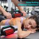 Electric Massage Roller Stick, Deep Tissue Muscle Massager with 6 Speeds, Rechargeable Rolling Massager for Legs, Back, Calves & Feet,Hands-Free Body Massage Tool(1)