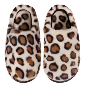 Afellicy Cheetah Pattern Slippers Leopard Fuzzy Scuff Slipper Size 6.5 Size 7.5