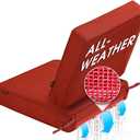 SUNROX All-Weather DryFast Foam Outdoor Patio Furniture Cushions, FadeShield Water Resistant Deep Seat Cushion with DryMesh Drainage, Durable Low Maintenance Couch Cushion, 24"x24"x4" Burgundy