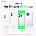 ORNARTO Compatible with iPhone 16 Pro Case 6.3", Slim Liquid Silicone 3 Layers Soft Gel Rubber Shockproof Protective Cover with Anti-Scratch Microfiber Lining-Baby Blue