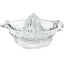 TableCraft H223 Glass Manual Juicer with Handle and Pour Spout  Vintage-Style Clear Glass Lemon Juicer | Manual Orange Juice Squeezer for Citrus Fruits | Glass Citrus Juicer for Kitchen and Bar Use