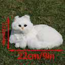 Realistic Orange Tabby Cat Figurine for Indoors Interesting Decoration Soft Hollow 8-Inch Faux Fur Design for Photography Prop or Desktop Art