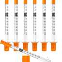 1mL/cc 31G 1/4-Inch 6mm Lab Syringe, Individually Wrapped, Scientific Use, Pack of 100