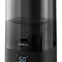 ROSEKM Automatic Humidifiers for Bedroom Large Room, 4.5L Cool Mist Humidifier for Home & Plant with Timer & Humidity Sensor, Last Up to 18H on High Setting, Auto Shut-Off, 360° Nozzle (Black)