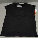 ABOCIW Women Twist Back Workout Top with Built in Bra Cap Sleeve Pilates Yoga Crop Top Athletic Gym Shirt, M