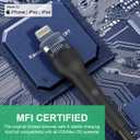 Coiled iPhone Lightning Cable for Apple CarPlay, Coiled USB to Lightning Cable with MFi, Coiled Lightning Cable with Data Transmission & Yellow LED, Retractable iPhone Charger Cord for iPhone/Pad/Pod