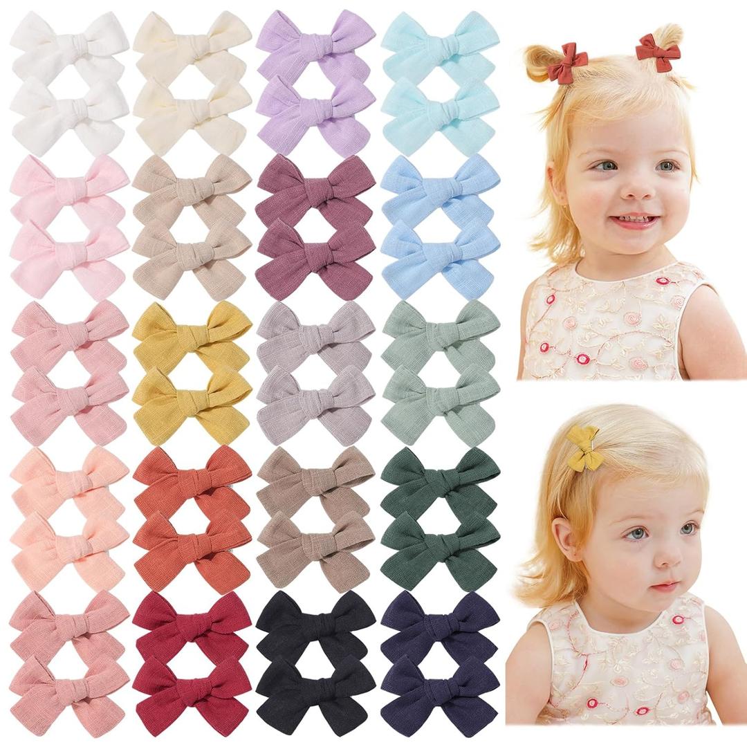 jollybows Mini Lined Hair Clips Bows for Babies, Infants, Toddlers, Girls and Teens - 40pcs 2" Tiny Barrettes jollybows Mini Lined Hair Clips Bows for Babies, Infants, Toddlers, Girls and Teens - 40pcs 2" Tiny Barrettes