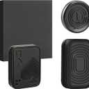 Fidget Slider 3 Pack, Magnetic Metal Fidget Toys Haptic Coin Poker Card, EDC Fidget Toys for Adults,Relieve Stress Anxiety ADHD (Black)