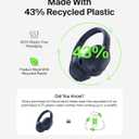 Belkin SoundForm Surround Bluetooth Over-Ear Headphones - Environmental Noise Cancelling Headphones - Wireless w/ 60H Playtime & Soft Ear Cups for iPhone, Galaxy, iPad, Travel, Home, or Office - Blue