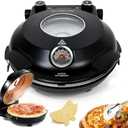 Pizza Oven, 1200 W Portable Electric Pizza Oven, with Stone Base & Glass Window, Adjustable time & Temp to 800?F, 12 Inch Indoor Pizza Oven Countertop, for Restaurant Kitchen/337