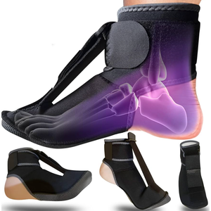 Plantar Fasciitis Night Splint Sock with Massage Ball for Tension Relief, Alleviate Pain from Plantar Fasciitis, Arch Pain, Heel Spur, Foot-drop and Achilles Tendonitis, Soft and Comfortable Foot Brace for Men and Women, Small-Purple