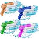 WOLKEK Water Guns for Kids Adults, 4 Pack 400CC Long Range High Capacity Squirt Guns Toy, Pool Toys Water Toys for Swimming Pool Beach Sand Outdoor, Summer Gifts for Boys Girls