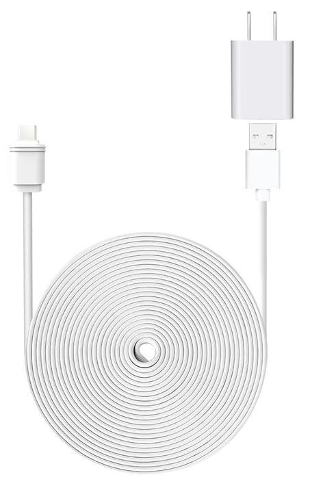 25ft/7.6m Weatherproof Outdoor Charging Cable for SimpliSafe Outdoor Security Camera Only 