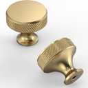 Amerdeco 10 Pack Champagne Bronze Knurled Cabinet Knobs Kitchen Cabinet Handles for Drawer, Cupboard and Wardrobe ZH0036