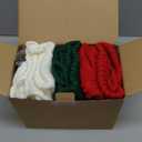 XIMISHOP 6PACK Christmas Stockings,18Inches Large Cable Knitted Stocking Personalized Xmas Hanging Stocking Decorations with Name Tags for Holiday Christmas Party Family Decor (Red White Green)