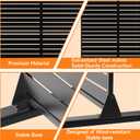 MTART Metal Privacy Screen 72" H x 47.2" Decorative Outdoor Privacy Screen Privacy Panel with Stand for Balcony Deck Patio Lawn Garden, Privacy Fence (Black-Louvered)