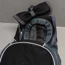 WOYYHO Pet Dog Carrier Backpack with Top and Side Windows, Small Dog Front Backpack Ventilated Dog Back Pack with Safety Belt for Travel Hiking Outdoor Adventures (Size M: 5-9 lbs, Black 2.0)