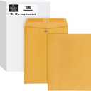 Quality Park 10" x 13" Clasp Envelopes, Heavy 32 lb Brown Kraft, Gummed Flap, 100/Box (QUA37797)