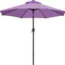 Sunnyglade 9' Patio Umbrella Outdoor Table Umbrella with 8 Sturdy RibsPurple