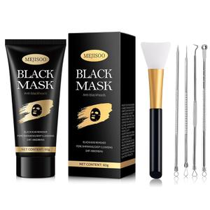 Blackhead Remover Mask,Charcoal Mask Peel Off,Deep Cleaning for Pores Whitehead Blackhead,Oil Control,Fit for Women and Men,with Brush,Extractor Tool.