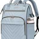 VANKEAN 17 Inch Laptop Backpack for Women Men Fashion Computer Work Bag, Large Capacity Waterproof, with USB Port & RFID Pockets, College Daypack Business Travel Backpack, Light Blue