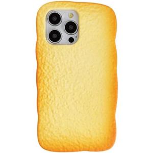 3D Toast Case,Cartoon Cute Kawaii Lovely Character Toast Bread Slices Shape Kids Teens Girls Women Soft Silicone Case for iPhone 16 6.1 inch 2024
