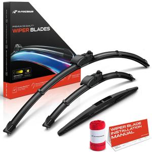 A-Premium Windshield Wiper Blades with Wear Indicator & Towel - Compatible with Subaru CrossTrek 2018 2019 2020 - Front Rear Wipers Blade Set for 26"/16"/12", Gen2V5/RL3 Arm Connector, Pack of 3