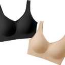 SHAPERMINT Wireless Bras for Women No Underwire Small to Plus Size Bralettes with Support and Natural Lift, 3XL