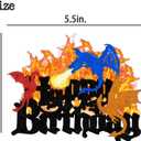 Dragon Cake Topper for Boys Girls Baby Shower Fire-breathing Dragon Knight Castle Party Supplies Glitter Dragon Happy Birthday Cake Decorations
